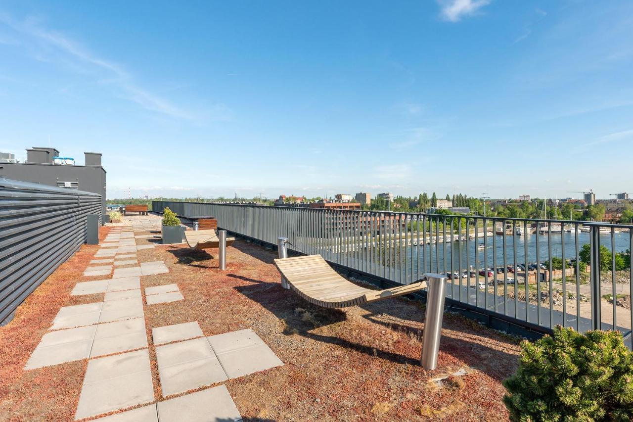 Chlebova - Riverside View Terrace, Free Parking, Gym & Kidsplay By Downtown Apartments Gdansk Exterior foto