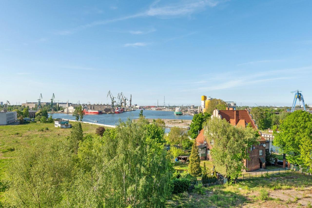 Chlebova - Riverside View Terrace, Free Parking, Gym & Kidsplay By Downtown Apartments Gdansk Exterior foto