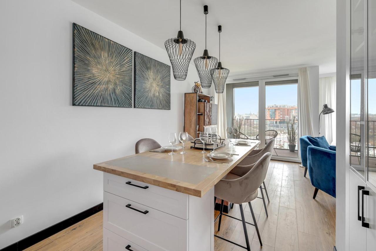 Chlebova - Riverside View Terrace, Free Parking, Gym & Kidsplay By Downtown Apartments Gdansk Exterior foto