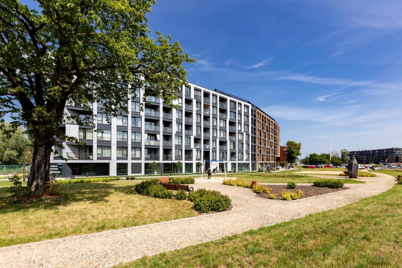 Chlebova - Riverside View Terrace, Free Parking, Gym & Kidsplay By Downtown Apartments Gdansk Exterior foto