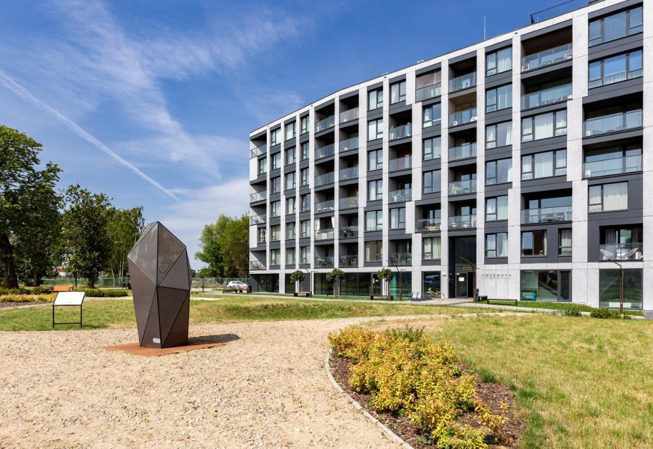 Chlebova - Riverside View Terrace, Free Parking, Gym & Kidsplay By Downtown Apartments Gdansk Exterior foto