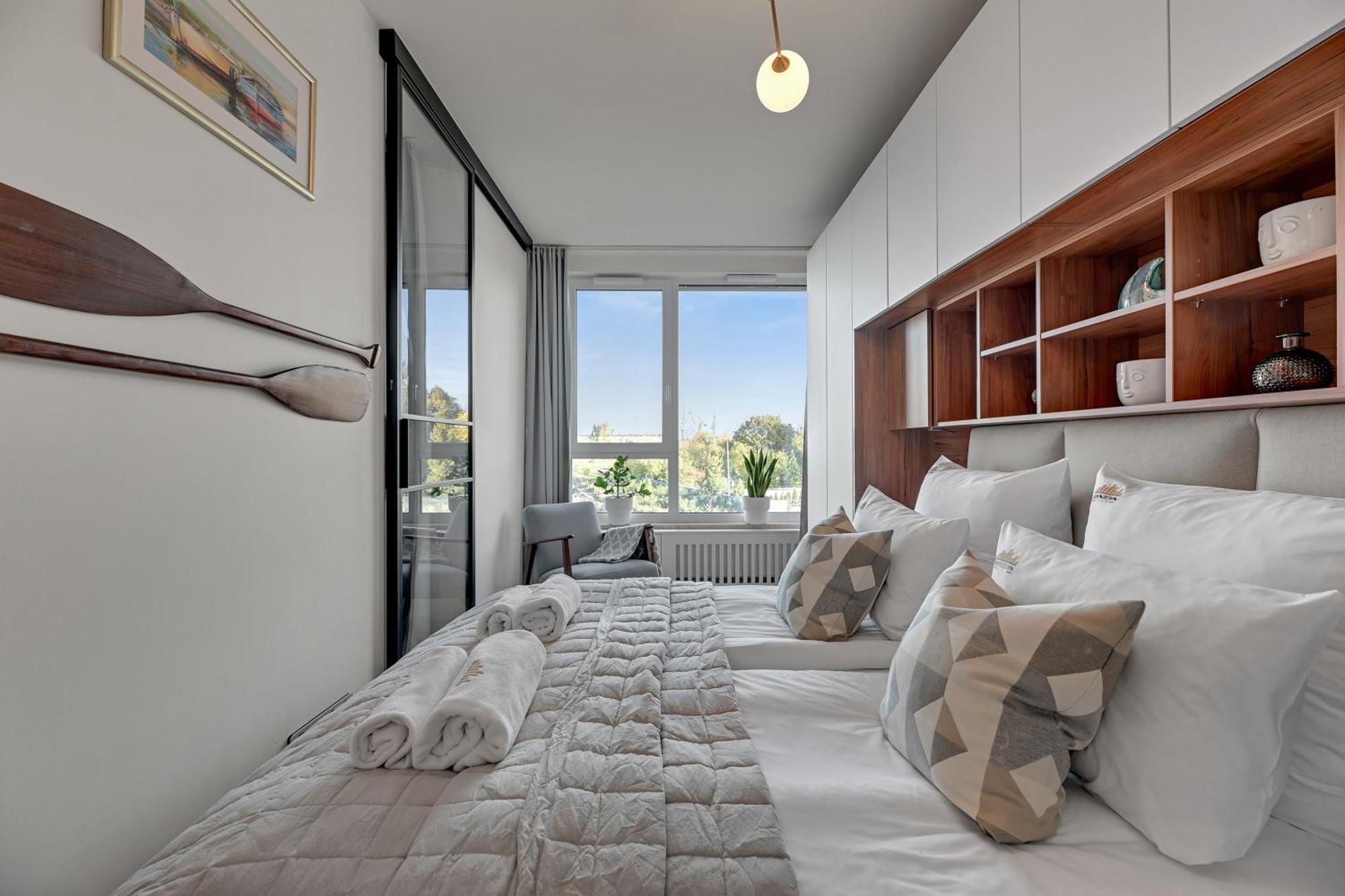 Chlebova - Riverside View Terrace, Free Parking, Gym & Kidsplay By Downtown Apartments Gdansk Habitación foto